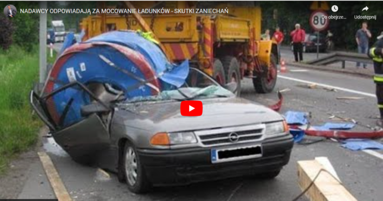 Nadawcy odpowiadają za mocowanie ładunków – skutki zaniechań